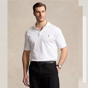 Polo Ralph Lauren Mens 4XB Classic Fit Short Sleeve Soft Touch Polo Shirt White